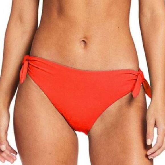 VITAMIN A Red Bikini Bottoms Tie Waist BioSculpt Plant Based SZ Extra Small NWT - Picture 1 of 12